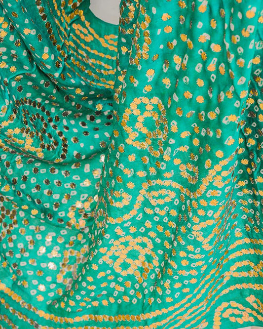 Bemberg Cotton Bandhani Dupatta - DBG293BM