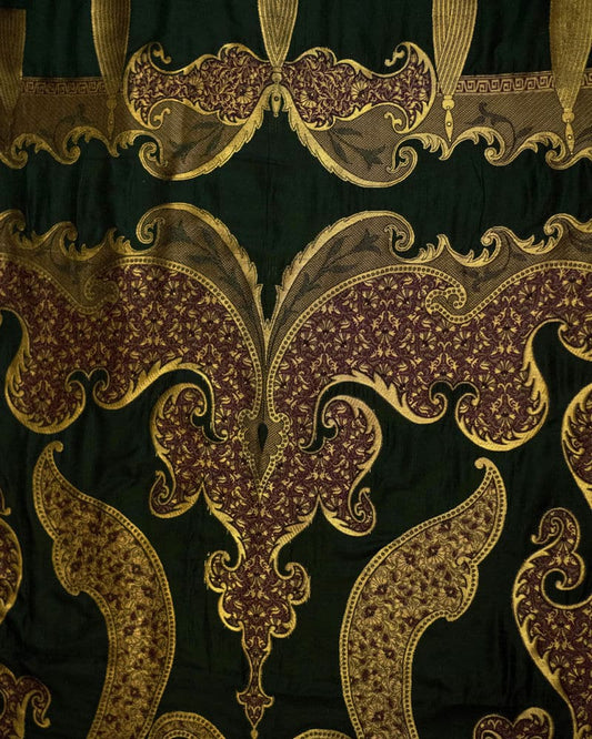 Pure Silk Dupatta with Seamless Wave Floral Pattern - DKG310