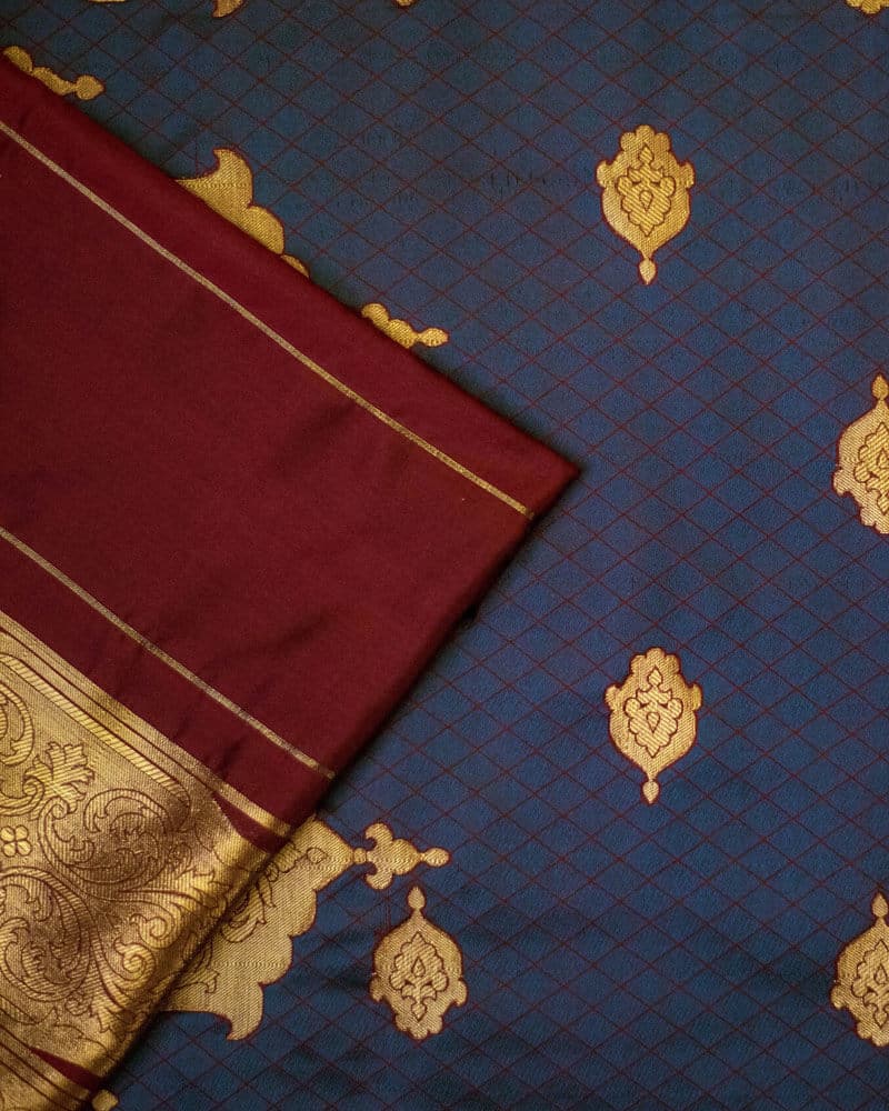 Handloom katan Atlas Bootidar Dupatta - DKK181(K)