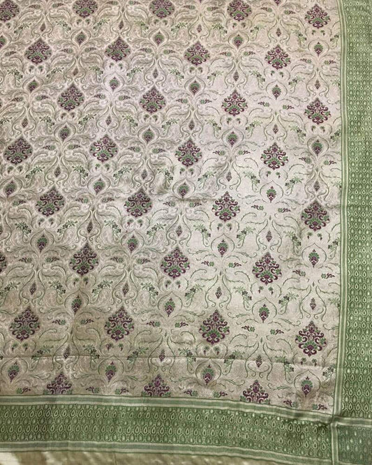 Pure Silk Dupatta with Multi Meenakari Jangla - DKK240