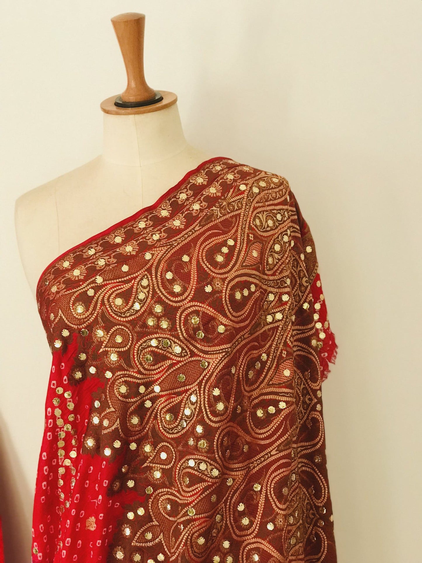 Pure Katan Bandhani Dupatta - DKK259BM