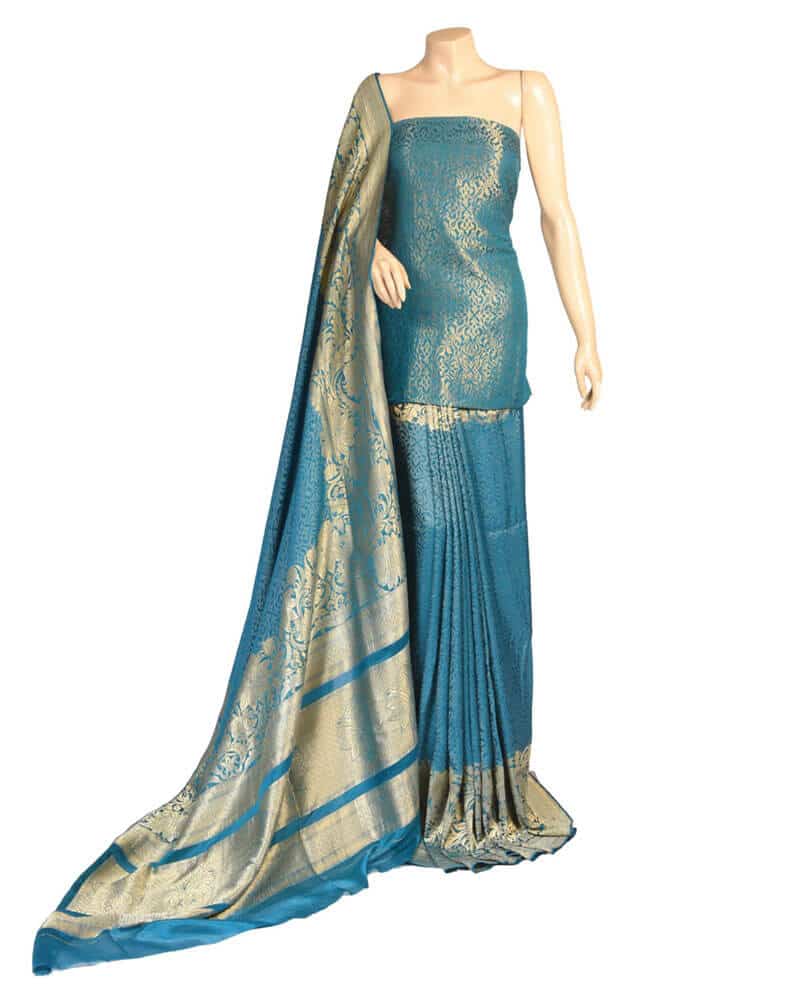 Blue Saree Party Wear