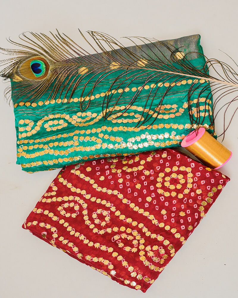 Bemberg Cotton Bandhani Dupatta - DBG293BM