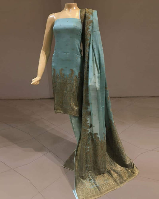 Pure Chiffon Fabric Unstitched 3 Piece Suit - RC0347