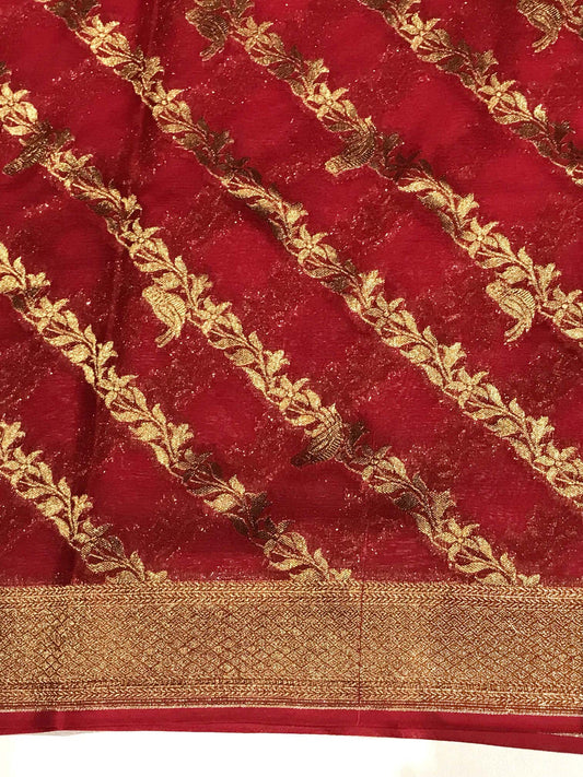 Chiffon bird and floral jaal- RC2297