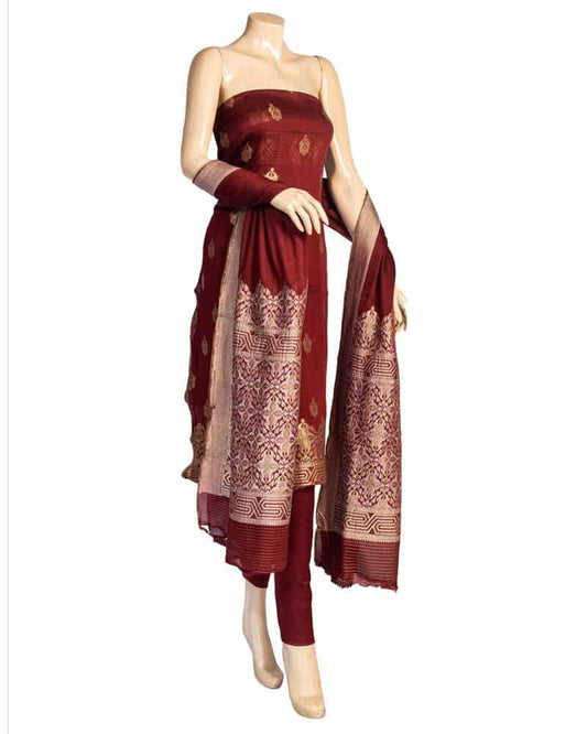 Pure Chiffon Fabric Unstitched 3 Piece Suit - BC0268