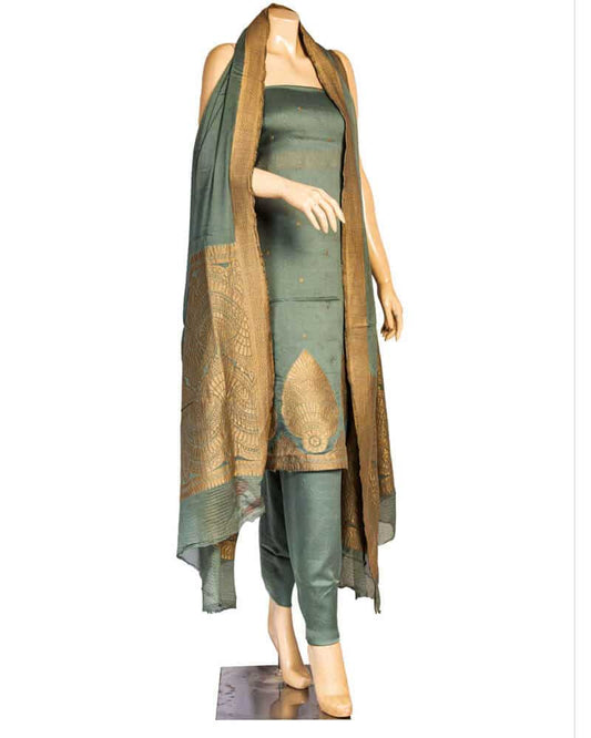 Pure Chiffon Fabric Unstitched 3 Piece Suit - bc0274