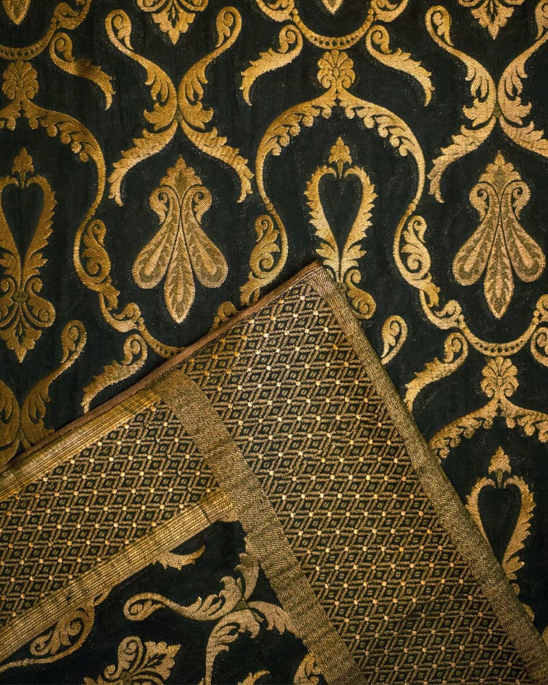 Banarsi Silk Dupatta with Floral Damask Jaal - DBB220