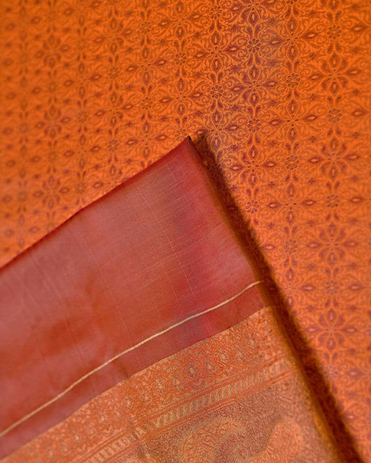 Pure Silk Dupatta with Paisley Meenakari - DKK298