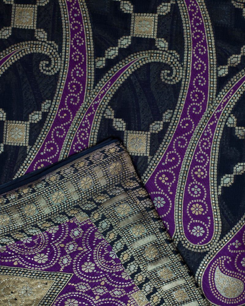 Pure Chiffon Dupatta with Paisley Motif Jaal - DRC316