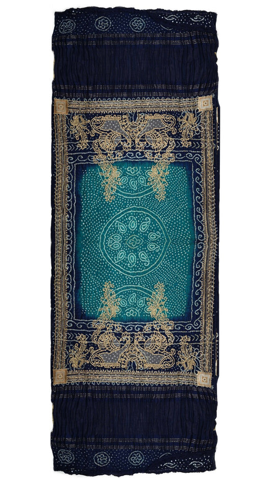 Peacock Bandhej - DRKU78BE-1