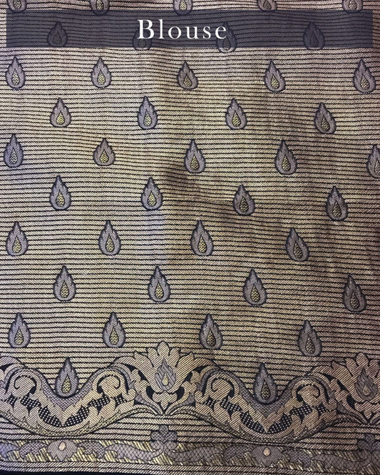 Black Woven Chiffon Saree