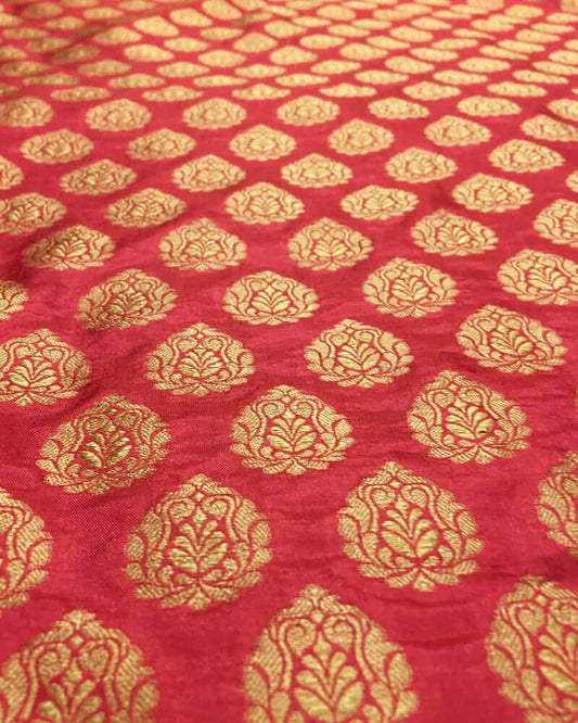 Small Floral Buti katan Fabric - KK887D