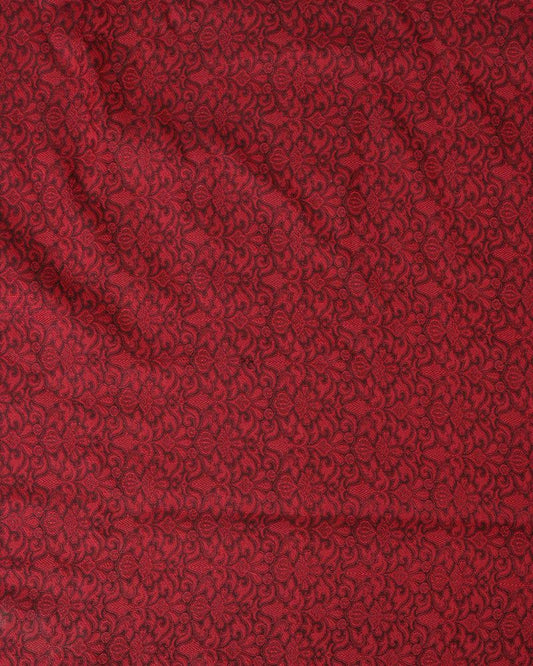 Handloom Pure Katan Jamawar Fabric - KKS982