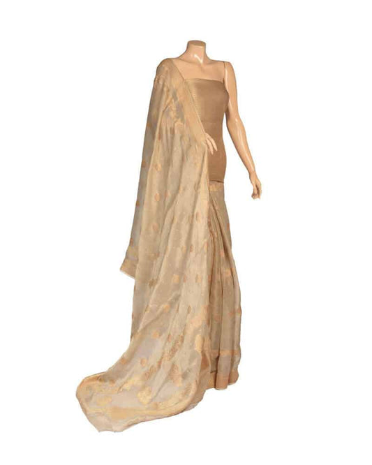Pure Tissue Saree in Gold