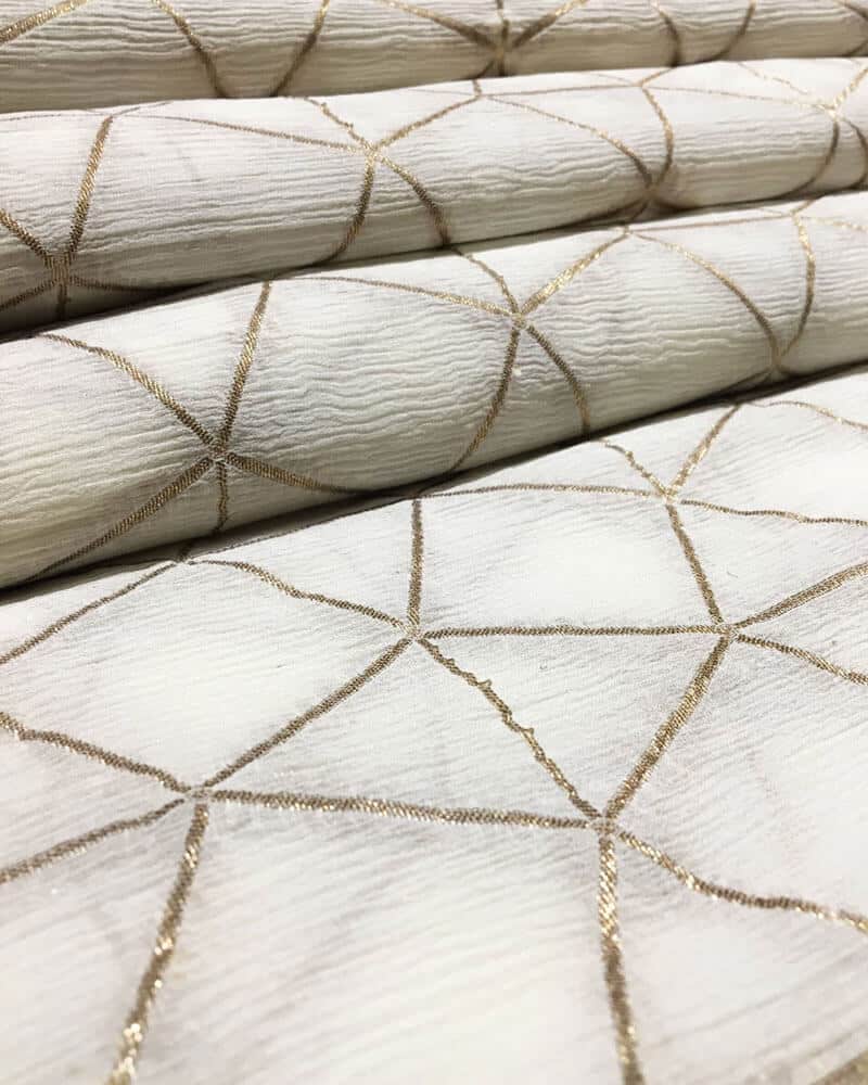 Pure Chiffon with Geometric Jaal