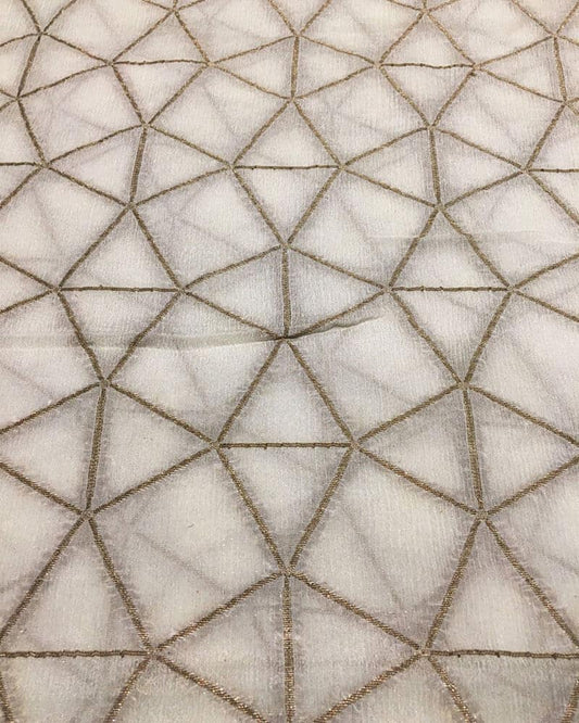 Pure Chiffon with Geometric Jaal