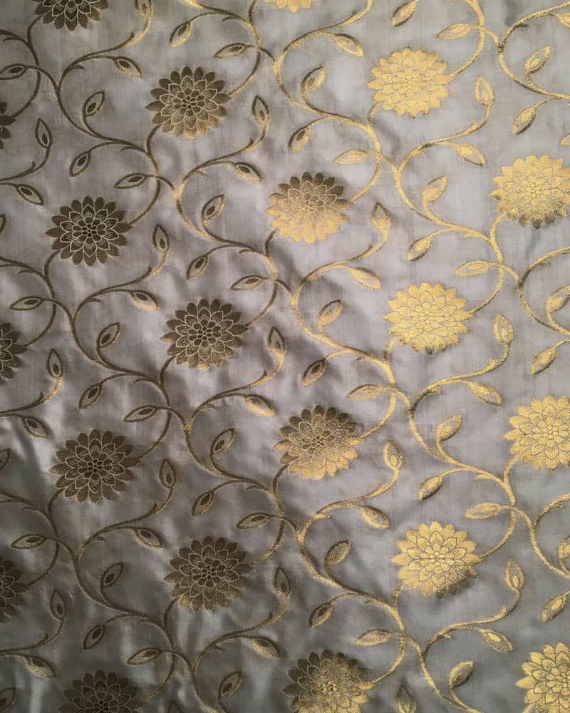 Katan Fabric with Floral Jaal - KK2084D