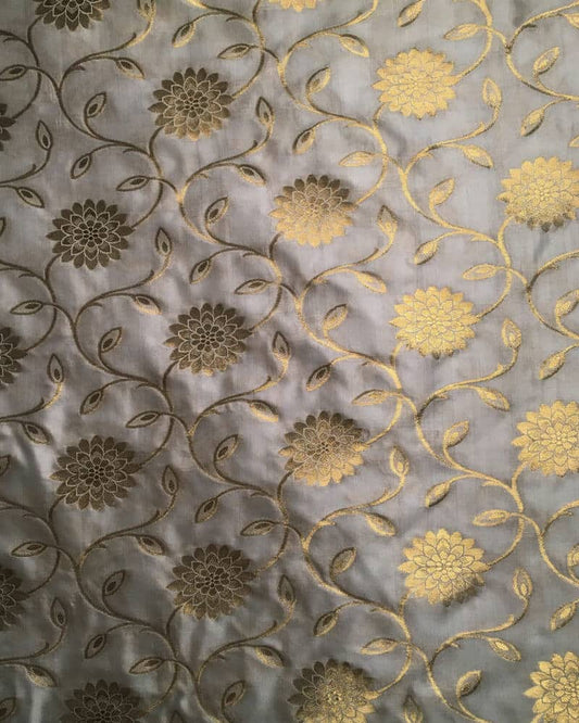 Katan Fabric with Floral Jaal - KK2084D