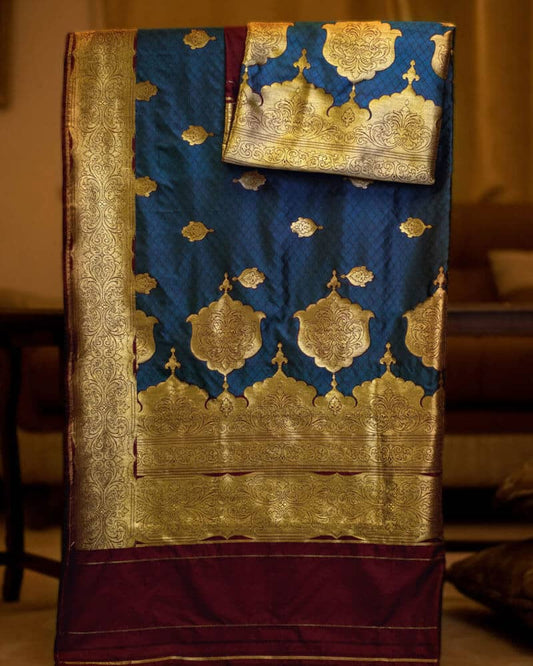 Handloom katan Atlas Bootidar Dupatta - DKK181(K)