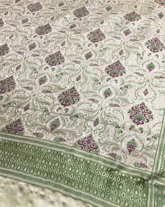 Pure Silk Dupatta with Multi Meenakari Jangla - DKK240