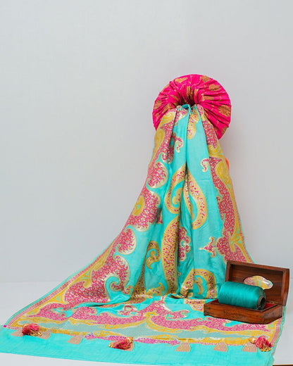 Katan Silk Dupatta - DKK310