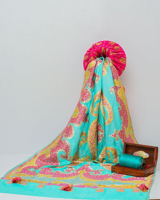 Katan Silk Dupatta - DKK310