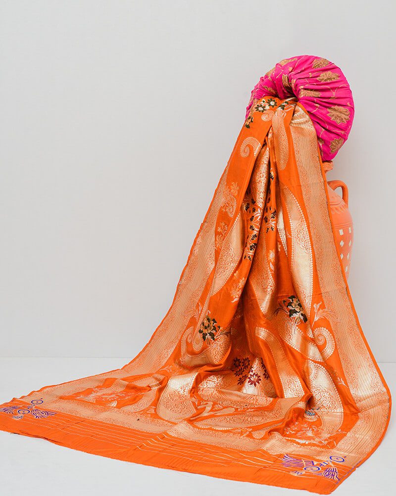 Katan Silk Dupatta - DKK317