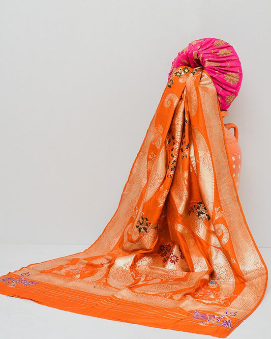 Katan Silk Dupatta - DKK317