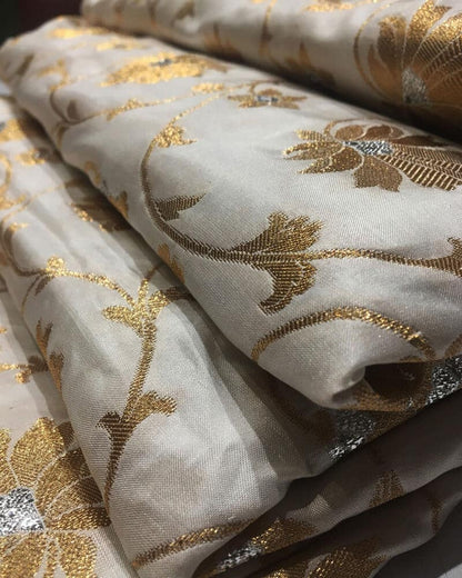 Handloom Pure katan Fabric - KK2166MT