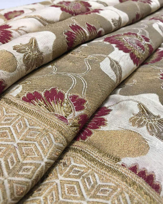 Handloom Pure Banarsi Chiffon Fabric - RC2282