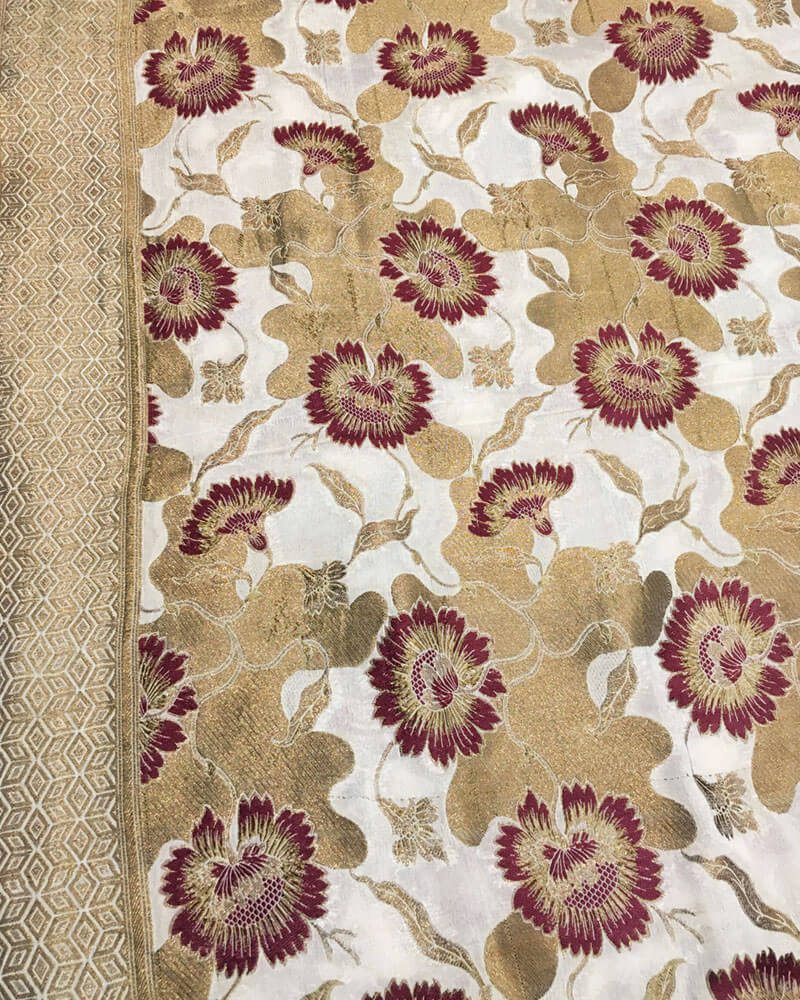 Handloom Pure Banarsi Chiffon Fabric - RC2282