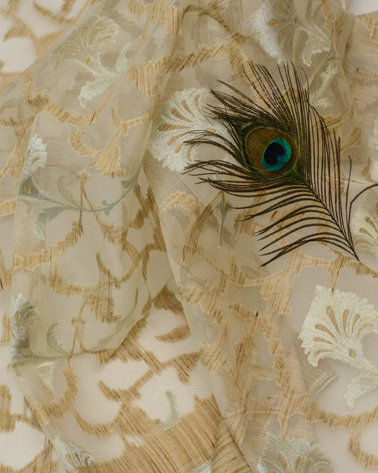 Handloom Pure Organza Fabric -RR2249