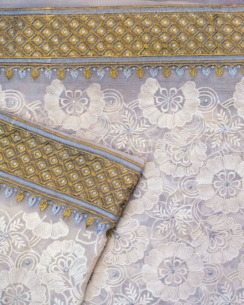 Chikankari Chiffon 2 Piece Banarsi Suit