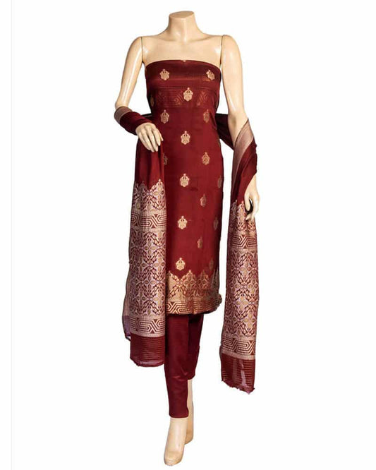 Pure Chiffon Fabric Unstitched 3 Piece Suit - BC0268