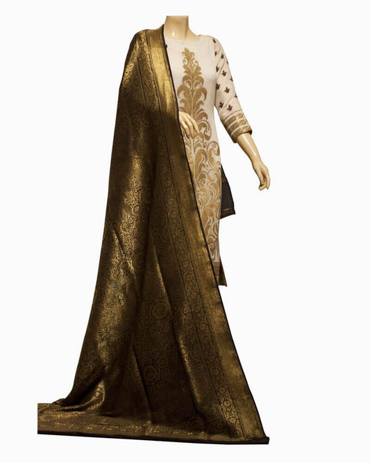 Banarsi Pure Jamawar Weaved Dupatta - DKG232
