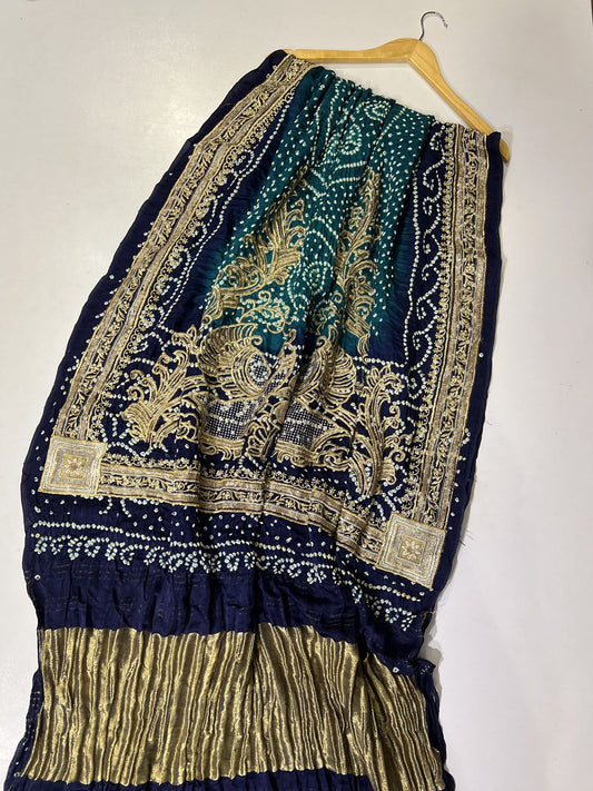 Peacock Bandhej - DRKU78BE-1