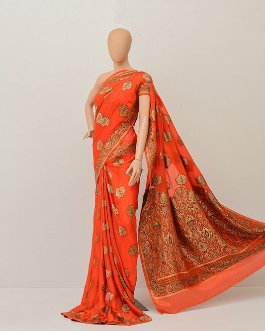 Pure chiffon Saree Kc1326t