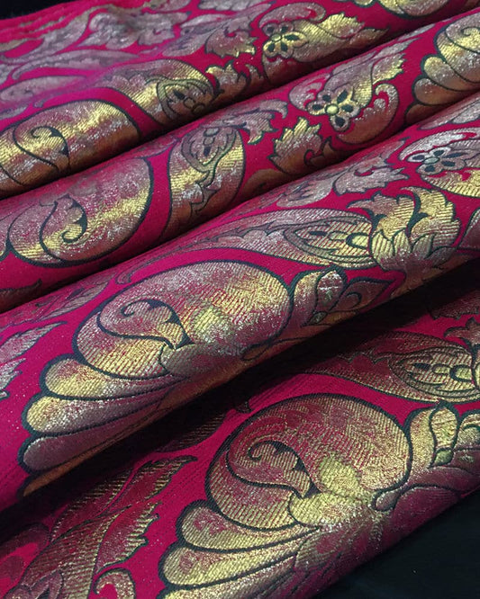 Pure katan Fabric with Seamless Motif - KG2232