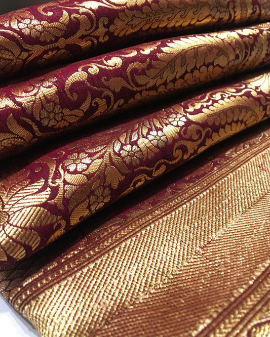 Handloom Pure Banarsi katan Silk - KG2248