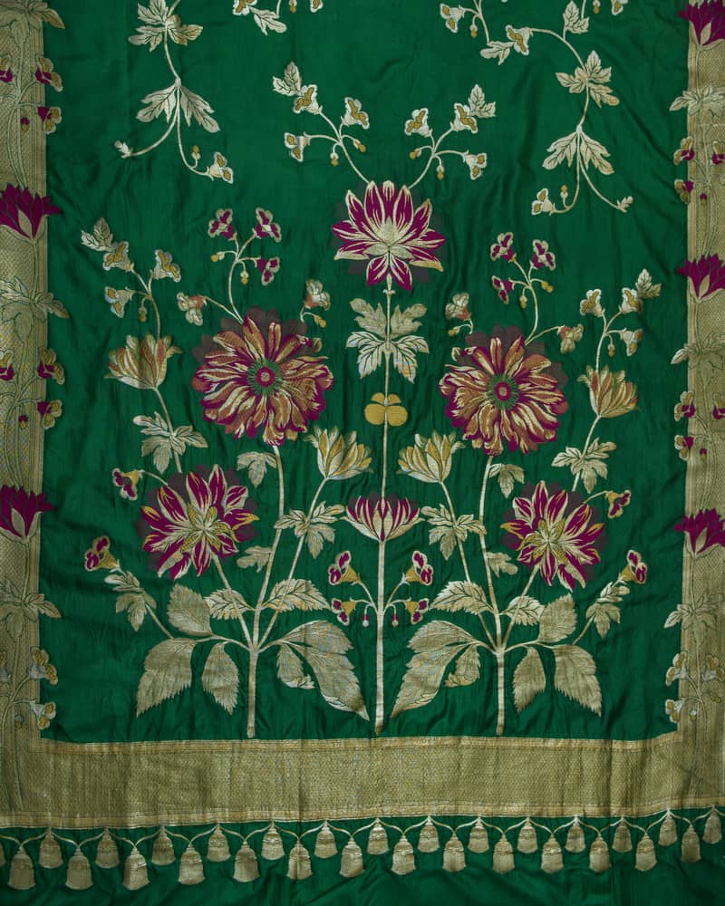 Green Katan Silk Saree