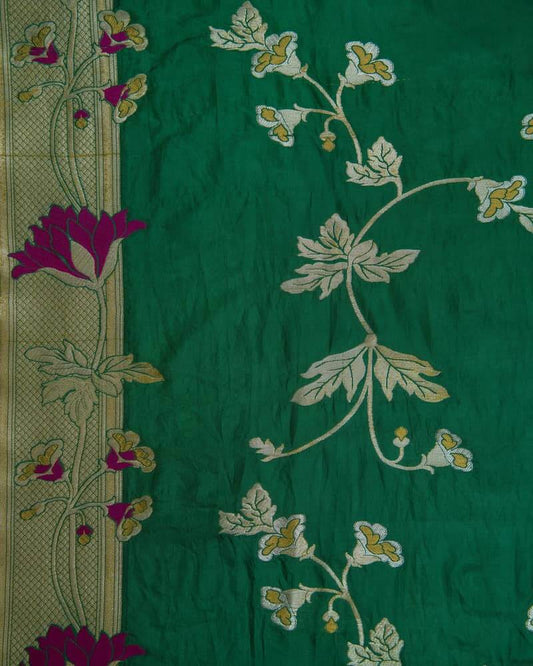 Green Katan Silk Saree