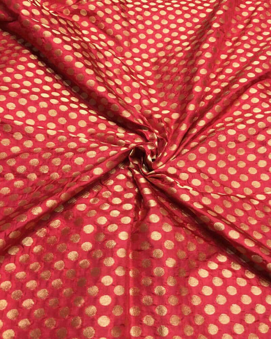 Pure katan Fabric with Asharfi Boteh - KK752D