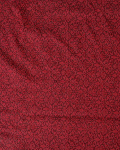 Handloom Pure Katan Jamawar Fabric - KKS982