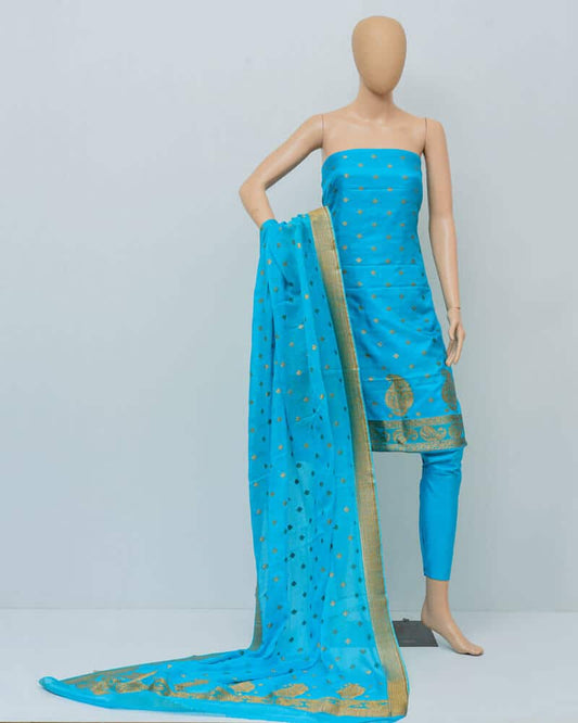Handloom 3 Piece Katan Silk Suit - KKC0378