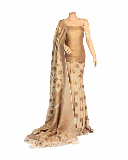Golden Party Wear Tissue Saree- MC1306LF